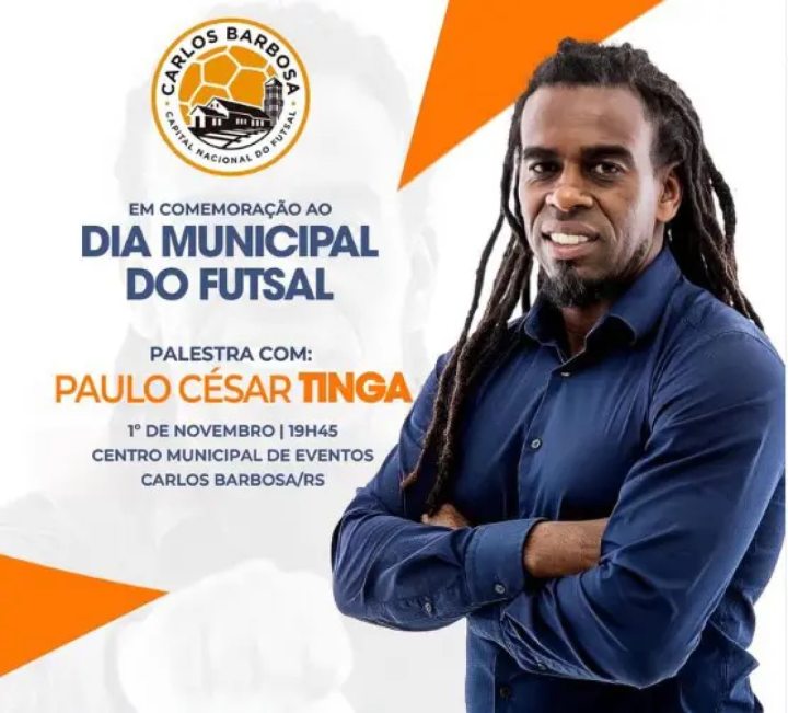 EX-JOGADOR TINGA ESTAR EM CARLOS BARBOSA, RS 