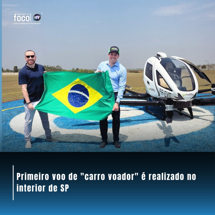 Novidades pelo ar - Primeiro voo experimental de 'carro voador' no Brasil